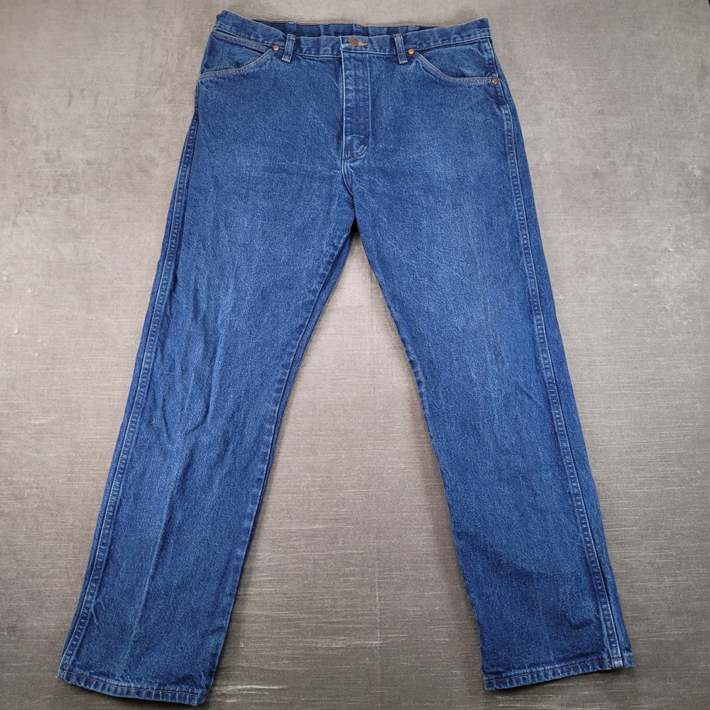 Wrangler 13MWZPW Mens Cowboy Cut Original Fit Jeans Blue Denim 36x30